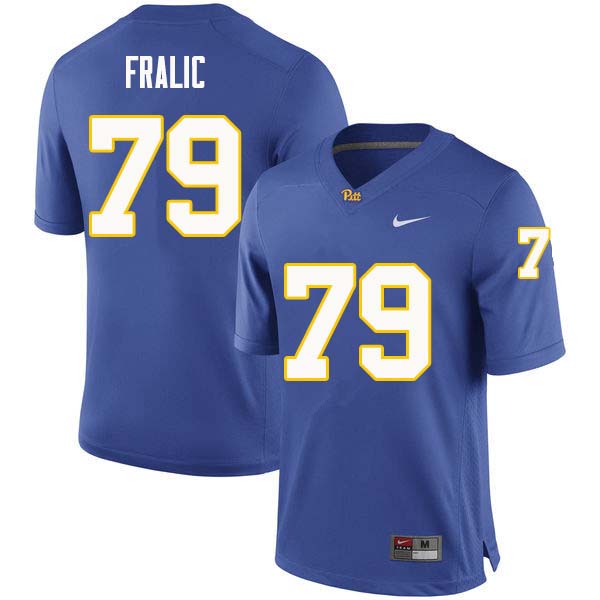 Men #79 Bill Fralic Pittsburgh Panthers College Football Jerseys Sale-Royal